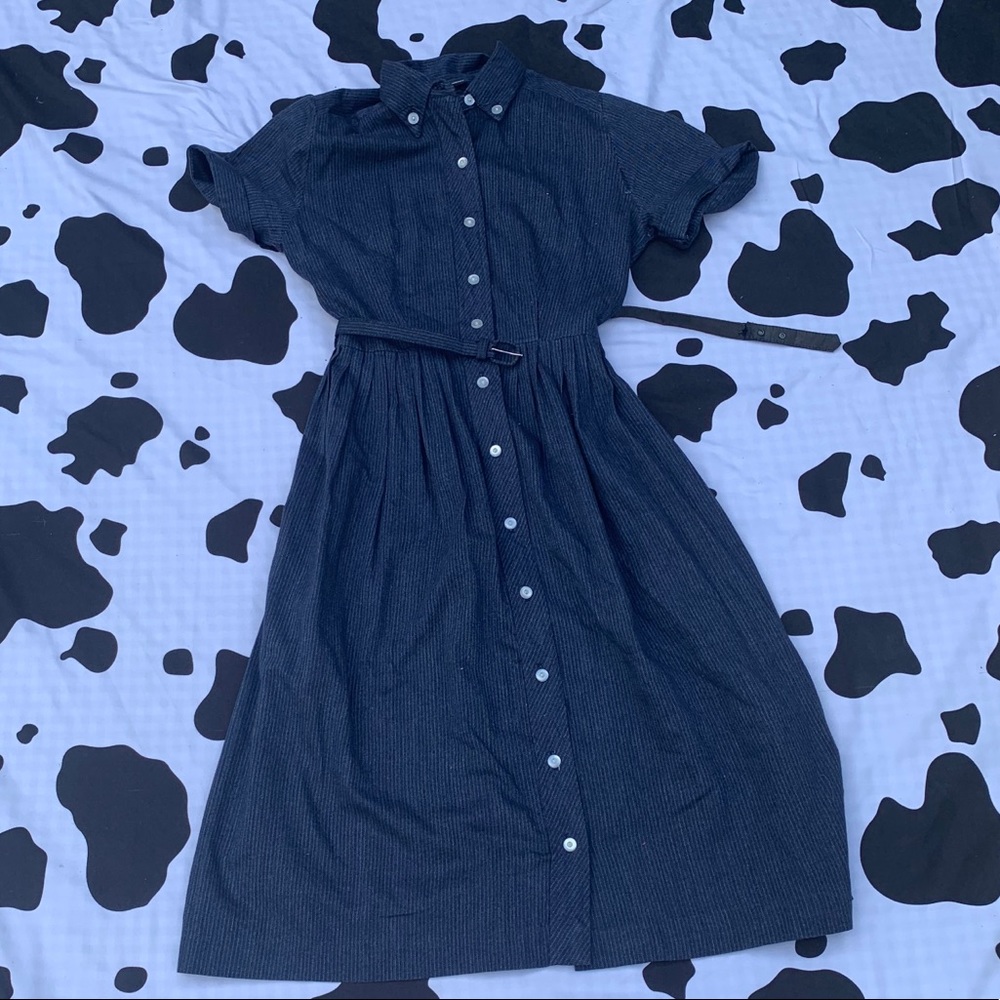 Vintage collared maxi dress